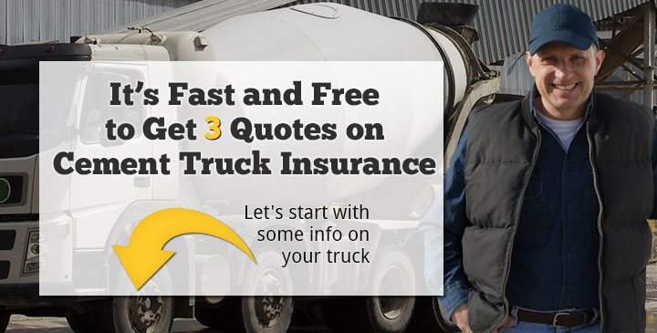 Cheap Concrete Truck Insurance Quotes Online